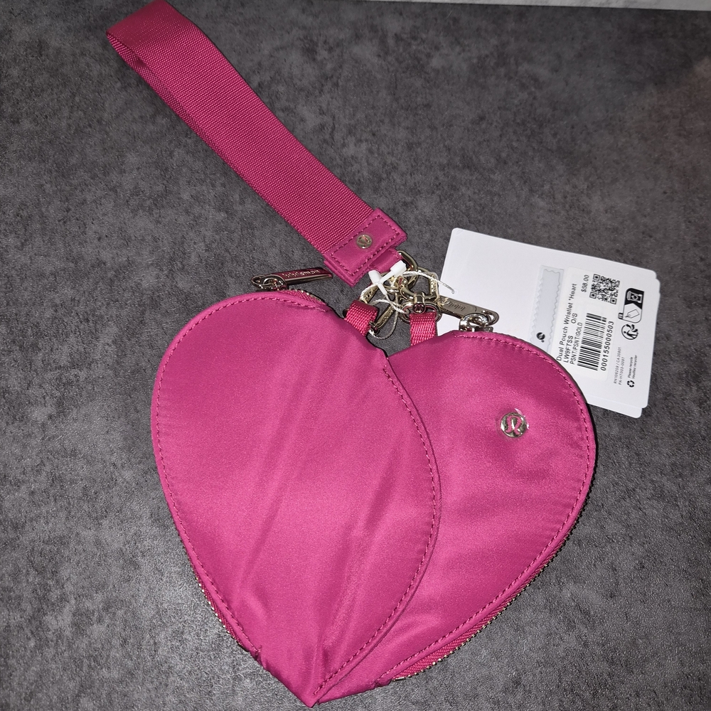 Lululemon Athletica Pink Heart Mini Bag